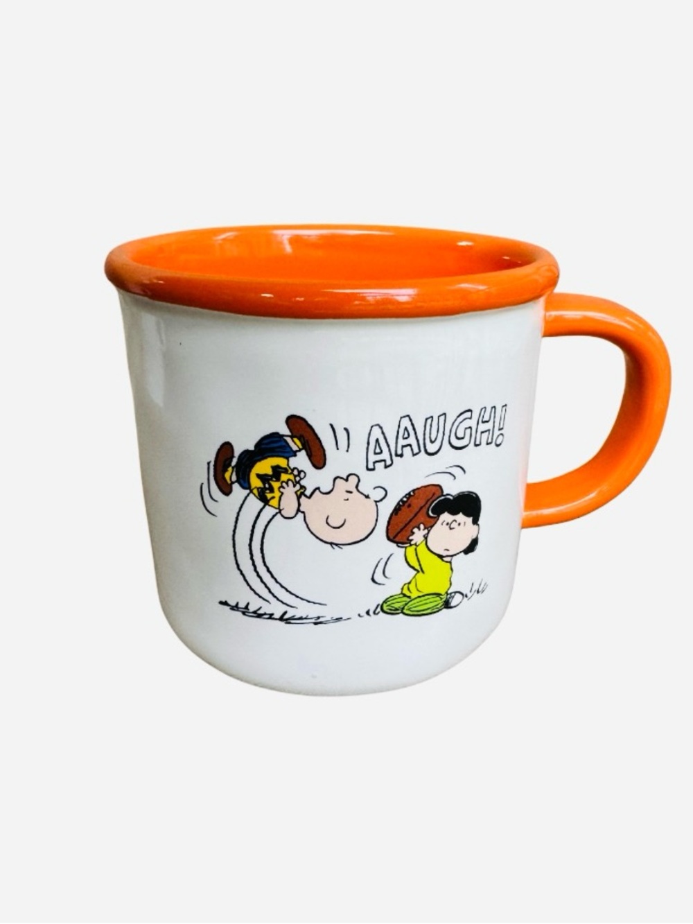 Rae Dunn Peanuts Cartoon Football Themed Mug